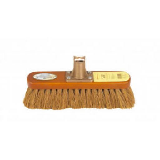 Groundsman Wood backed Broom Head Only With Soft Coco Bristles 12" PA92112