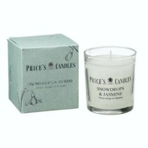 Prices Scented Candle Glass Jar Snowdrops And Jasmine LBJ010628