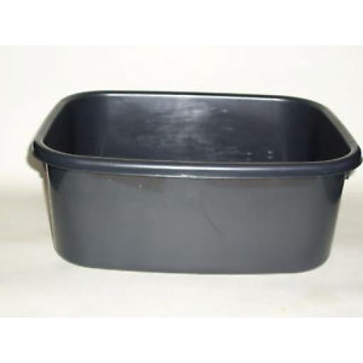 Lucy Black Small Oblong Plastic Washing Up Bowl 13" 33cm Slight Seconds