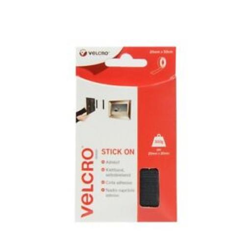 Velcro Stick On Tape Fasteners 20mm x 50cm Black 60225