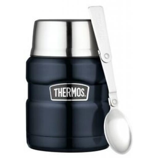 Thermos Steel King Food Flask 0.47Litre Blue
