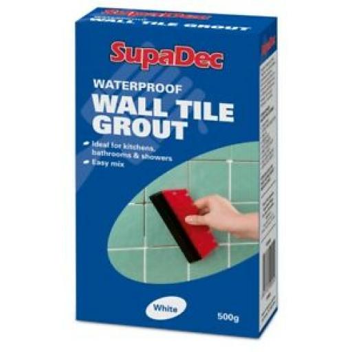Supadec Easy Mix Waterproof Wall Tile Powder Grout White 500g