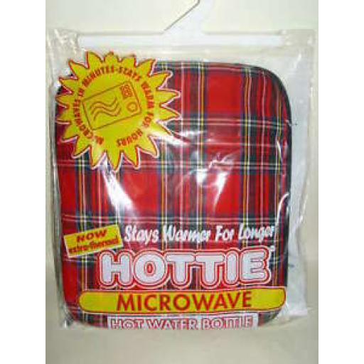 Microwave Hotties Thermal Pack Hot Water Bottle Red Tartan
