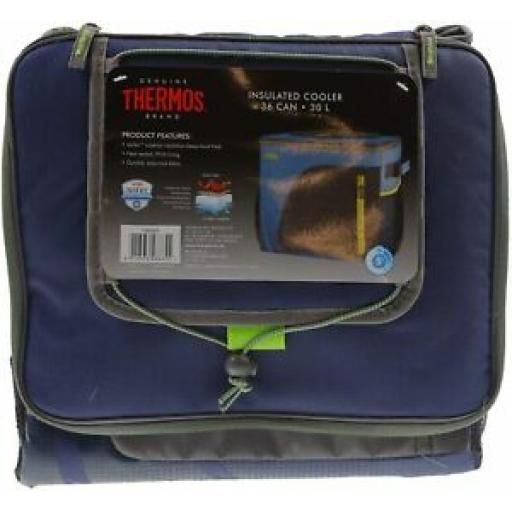 Thermos Radiance Insulated Cooler Cool Bag 36 Can 30 Litre Navy 148885