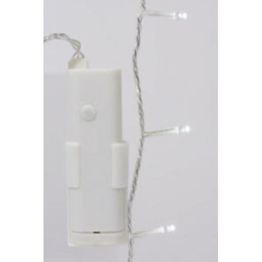 Durawise LED Battery Twinkle Lights Clear Cable 24 Lights Cool White 497110