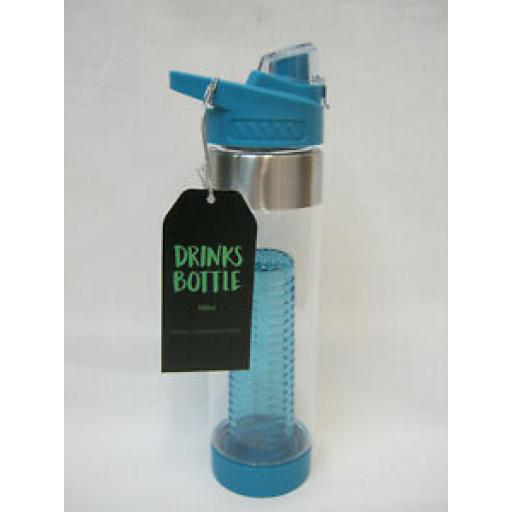 Lesser And Pavey Hydration Water Sports Bottle With Fruit Infuser 700ml Aqua