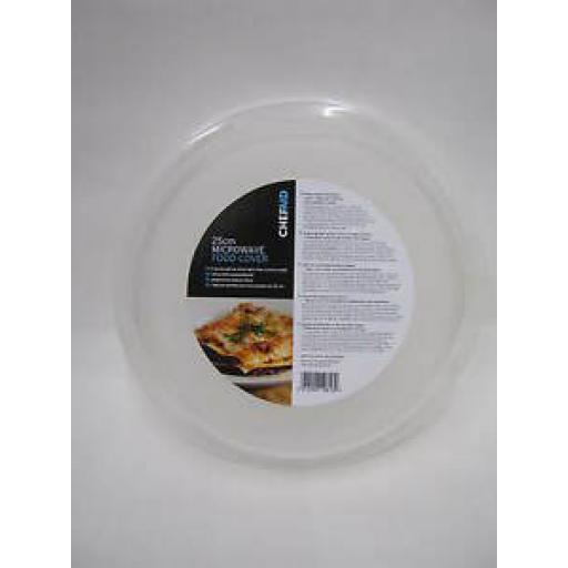 Chef Aid Microwave Medium Plate Food Cover Guard 25cm 9" Clear