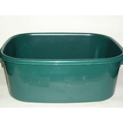 Lucy Green Large Oblong Plastic Washing Up Bowl 38cm 15" Slight Seconds