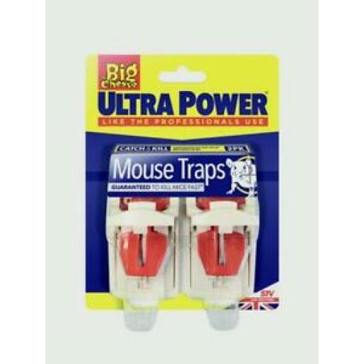 The Big Cheese Stv Ultra Power Mouse Trap Ready To Use Baited Pk2 STV148