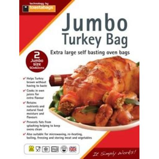 Toastabags Turkey Roasting Bag Bags Pk 2 Jumbo Size 55cm x 60cm