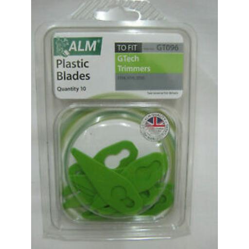 ALM Plastic Blades To Fit GTech Trimmers ST04 ST05 ST20 Pk10 GT096