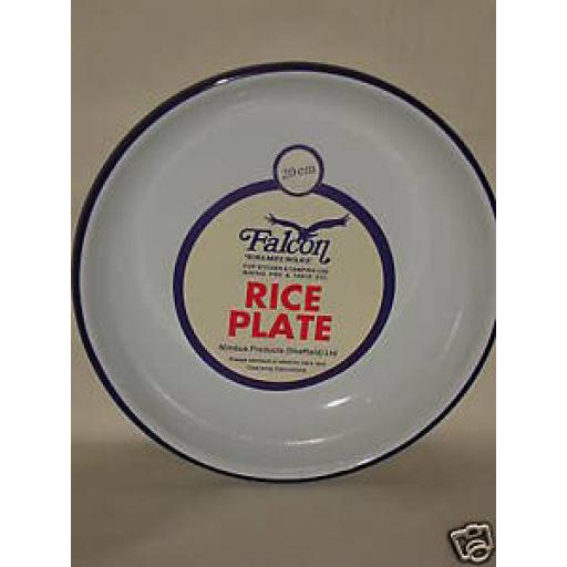 White Falcon Enamel Round Pie Rice Plate Baking Dish Tin 20cm