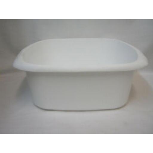 TML Oblong Plastic Washing Up Bowl 38cm 15" White