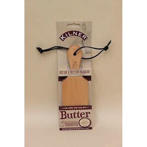 Kilner Wood Wooden Butter Paddles Bats Set Of 2 0025.349
