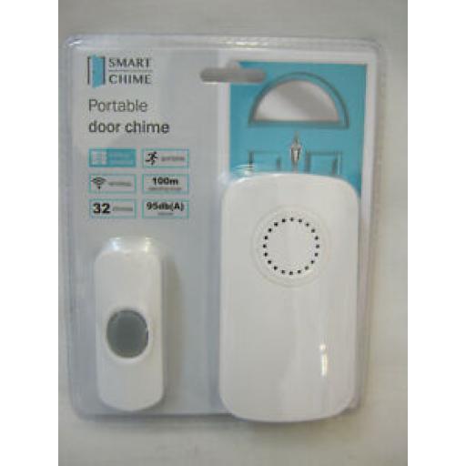 Unicom Wireless Wirefree Cordless Portable Door Bell Chime Kit 100M Range 66132