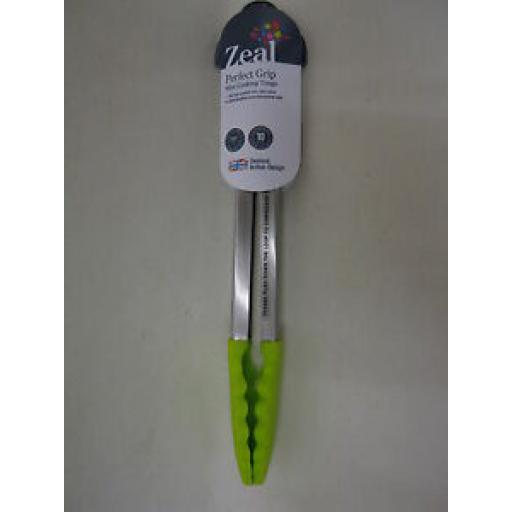 Zeal Silicone Cooks Tongs Mini Heat Resistant J141 Lime 20cm 8"
