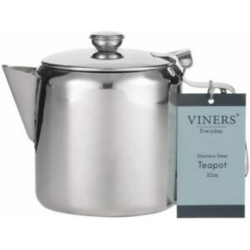 Viners Everyday Teapot Tea pot Stainless Steel 32 oz 800ml 0302.194