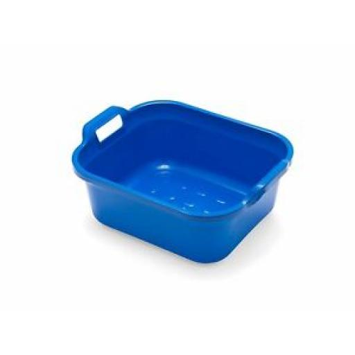 Addis Oblong Plastic Washing Up Bowl With Handles 10L New Design Cobalt Blue