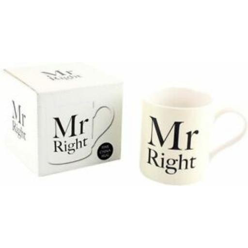 Leonardo Fine China Mug Beaker Coffee Tea Cup Mr Right LP33446