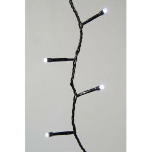 Durawise LED Battery Twinkle Tree Lights Black Cable 192 Lights Cool White