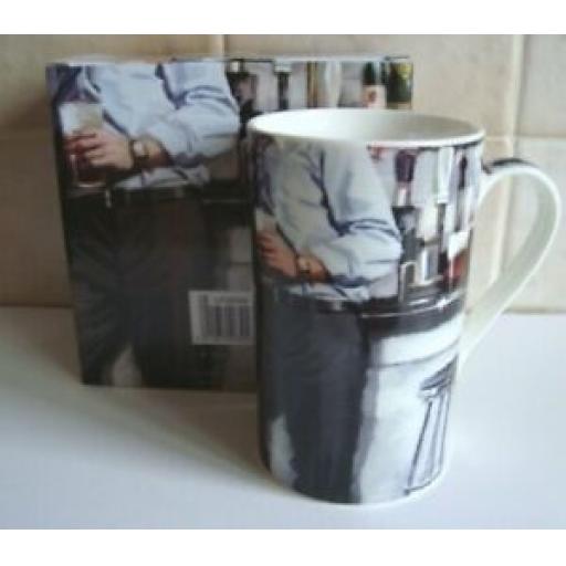 Fine Bone China Mug Beaker Coffee Tea Cup A Man's Life At The Pub LP32434