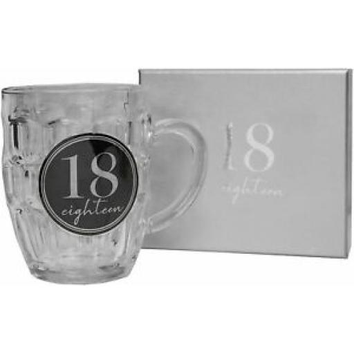Widdop 18th Birthday Beer Dimple Glass Mug 1 Pint G37318