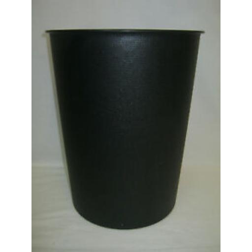 JVL Vibrance Round Waste Paper Bin Plastic Black 15-223