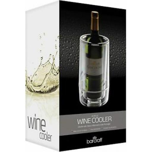 BarCraft Insulated Single Bottle Wine Cooler Clear Acrylic