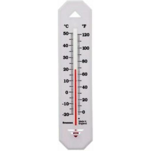 Brannan Wall Thermometer White Plastic Home And Garden Small 14.5cm