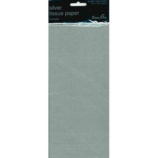 Simon Elvin Tissue Paper Wrap Pk 3 Sheets Silver 50cm x 75cm