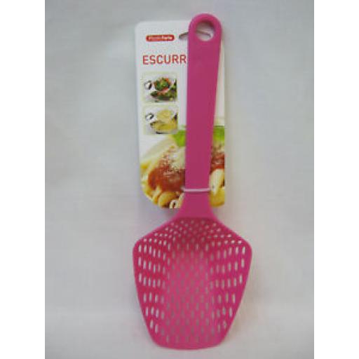 Albero PlasticForte Large Plastic Slotted Spoon 11848 Escurridor Pink