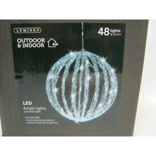 Lumineo LED Acrylic ball Light Lights Cool White 20 cm 9947561
