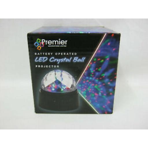 Premier LED Crystal Ball Projector Battery Operated LB171548