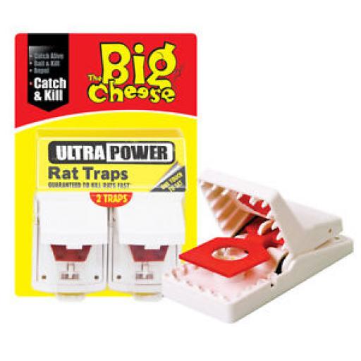 Big Cheese Ultra Power Rat Trap Rodent Killer Traps Pk2 STV149