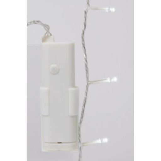 Durawise LED Battery Twinkle Tree Lights Clear Cable 192 Lights Cool White