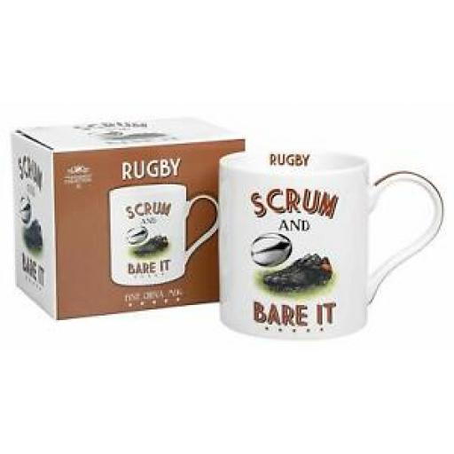 Lesser And Pavey Mug Beaker Coffee Tea Cup Rugby Scrum And Bare It LP93570