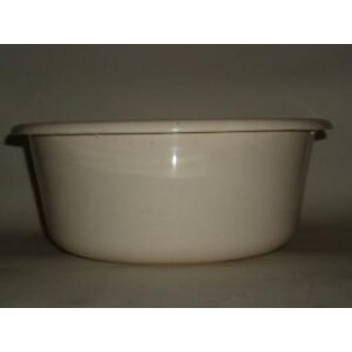 Lucy Beige Small Round Plastic Washing Up Bowl 28cm 11" Slight Seconds