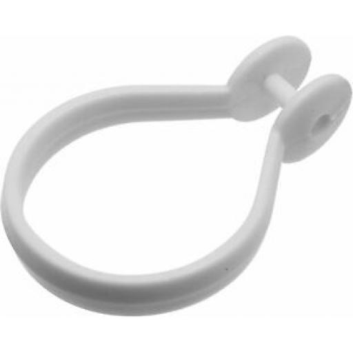 Croydex White Plastic Shower Curtain Button Rings Pk 12 AK142222