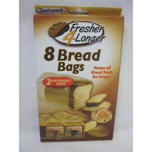 Sealapack Bread Bags Keeps All Bread Fresh For Longer 2 Sizes Pack 8