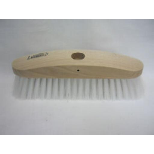 Hills Broom Deck Scrub Head Only With White Poly Bristles 9 1/2" D93PWW