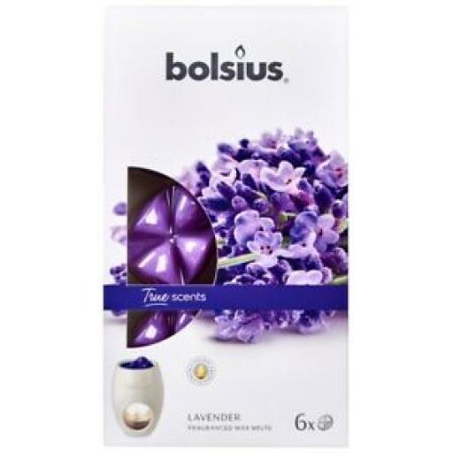 Bolsius Aromatic True Scents Candles Fragranced Lavender Wax Melts Pk 6