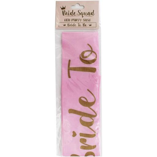 Eurowrap Pink Bride To Be Hen Party Sash 24111-BTBS